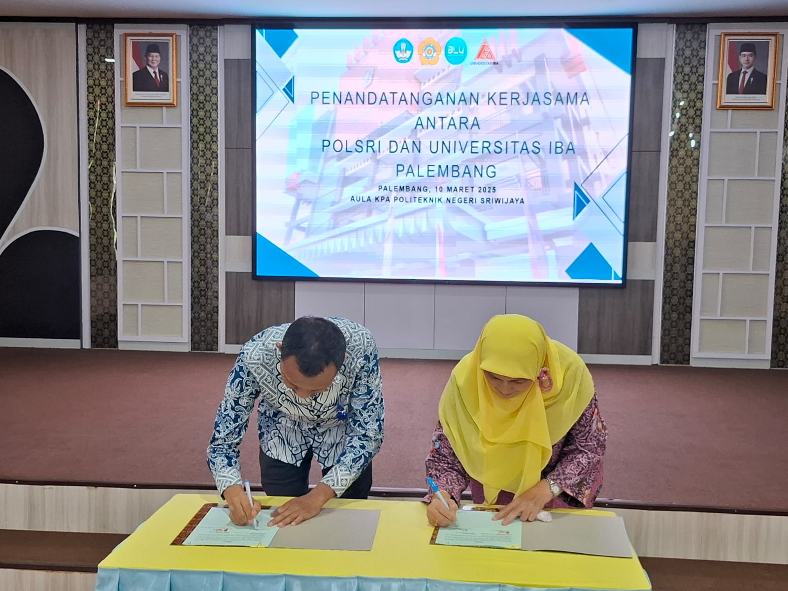 Penandatanganan MoU dan MoA  dengan Politeknik Sriwijaya
