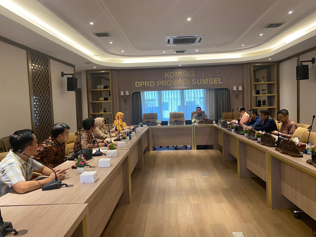 Rektor Universitas IBA bertemu Komisi III DPRD Sumsel bersama Bank Sumselbabel membahas peluang kerjasama