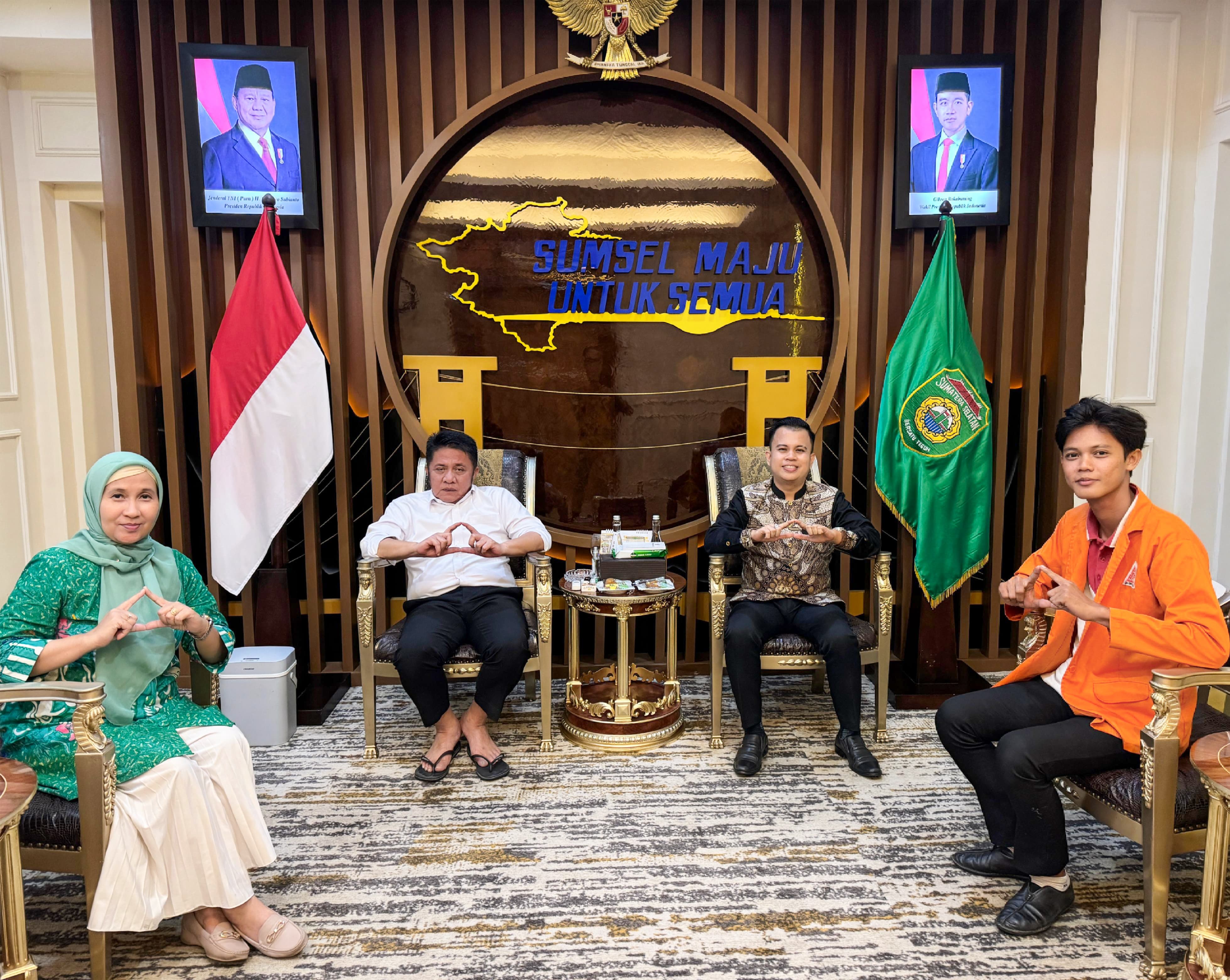 Warek III beserta Ketua Kegiatan Porseni Bertemu Gubernur H. Herman Deru