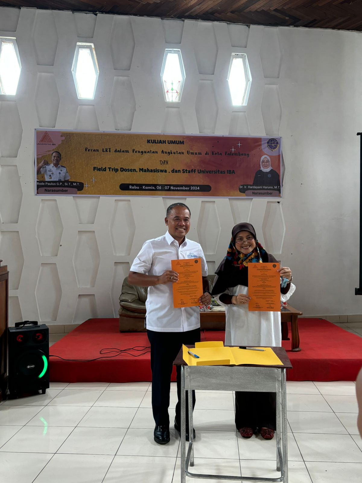 Mou Antara Universitas IBA dengan LRT Sumatera Selatan